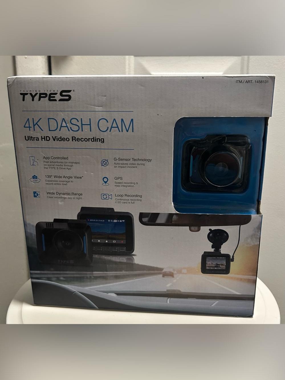 Type S Black Dash Cam with HD Video Recording